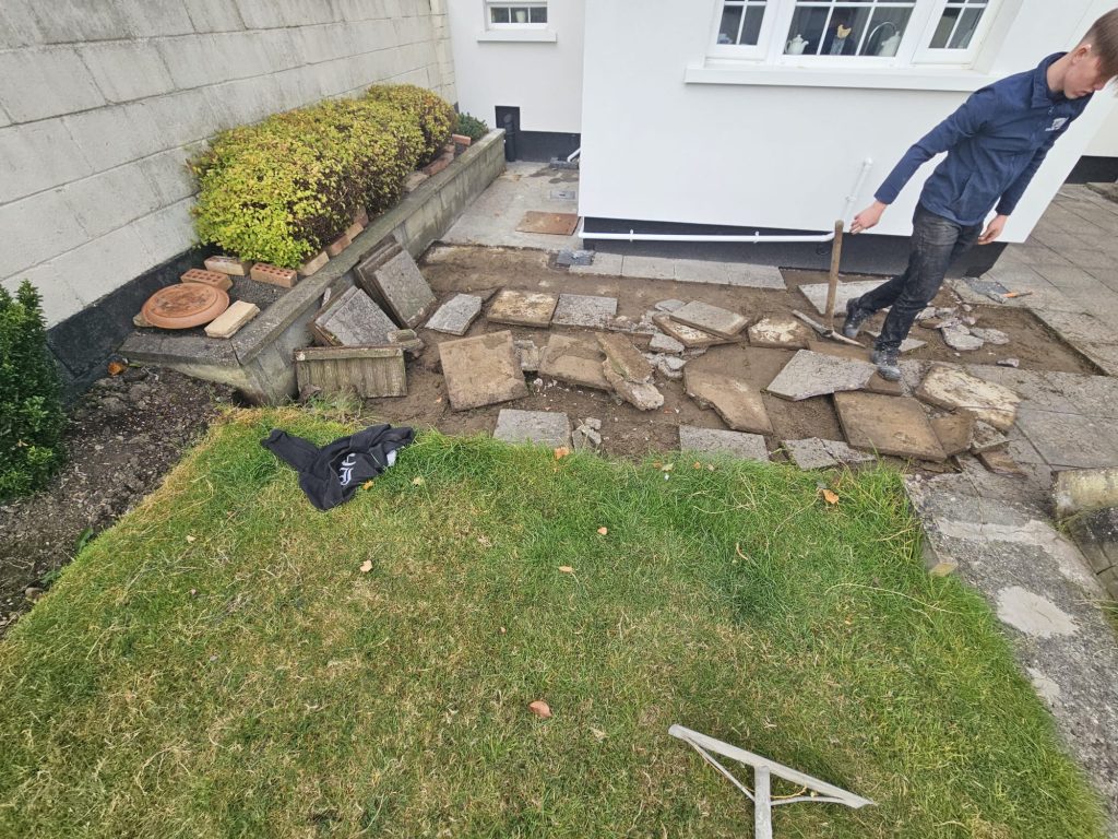 Groundwork Preparation for New Patio in Dublin