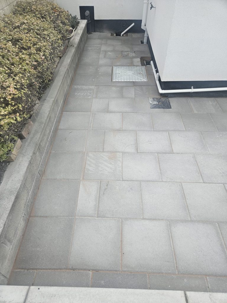 New Residential Patio installed in Donaghmede, County Dublin using Natural Grey