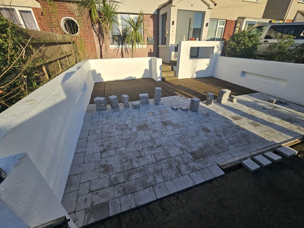 New Cobblelock driveway being layed in Dublin