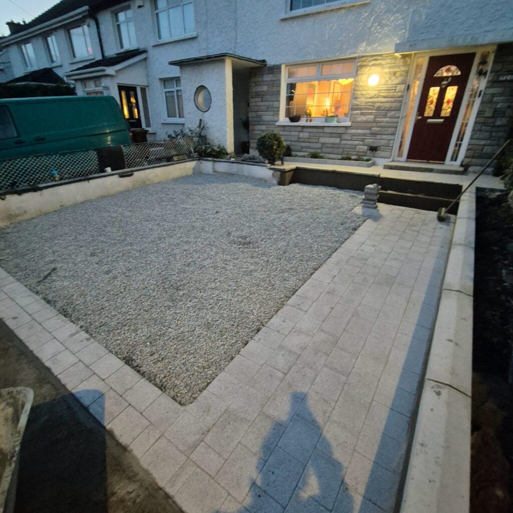 Driveway in Raheny under construction - Final Finish