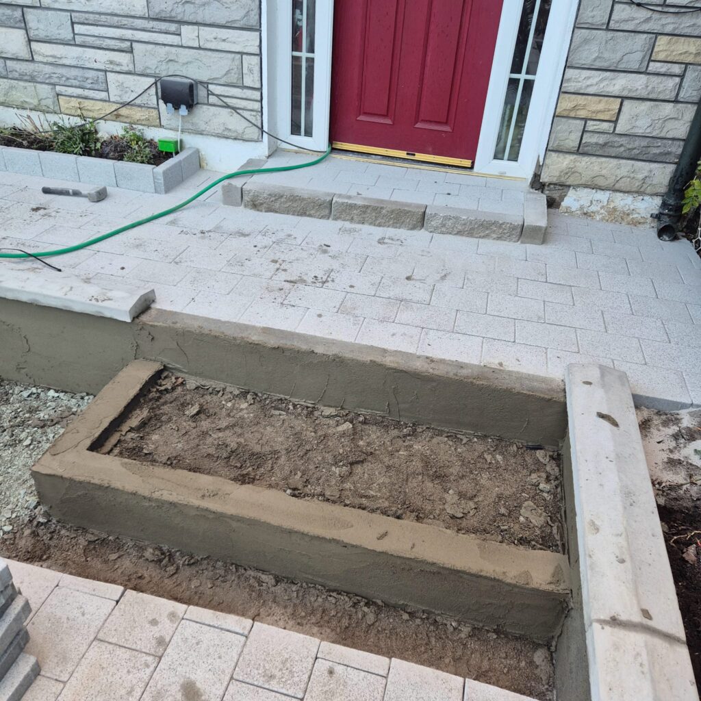 Driveway in Raheny under construction - paths and entrance