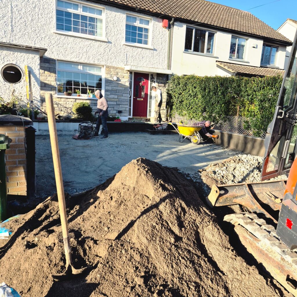 New Driveway installed in Raheny Village, County Dublin - Preparation