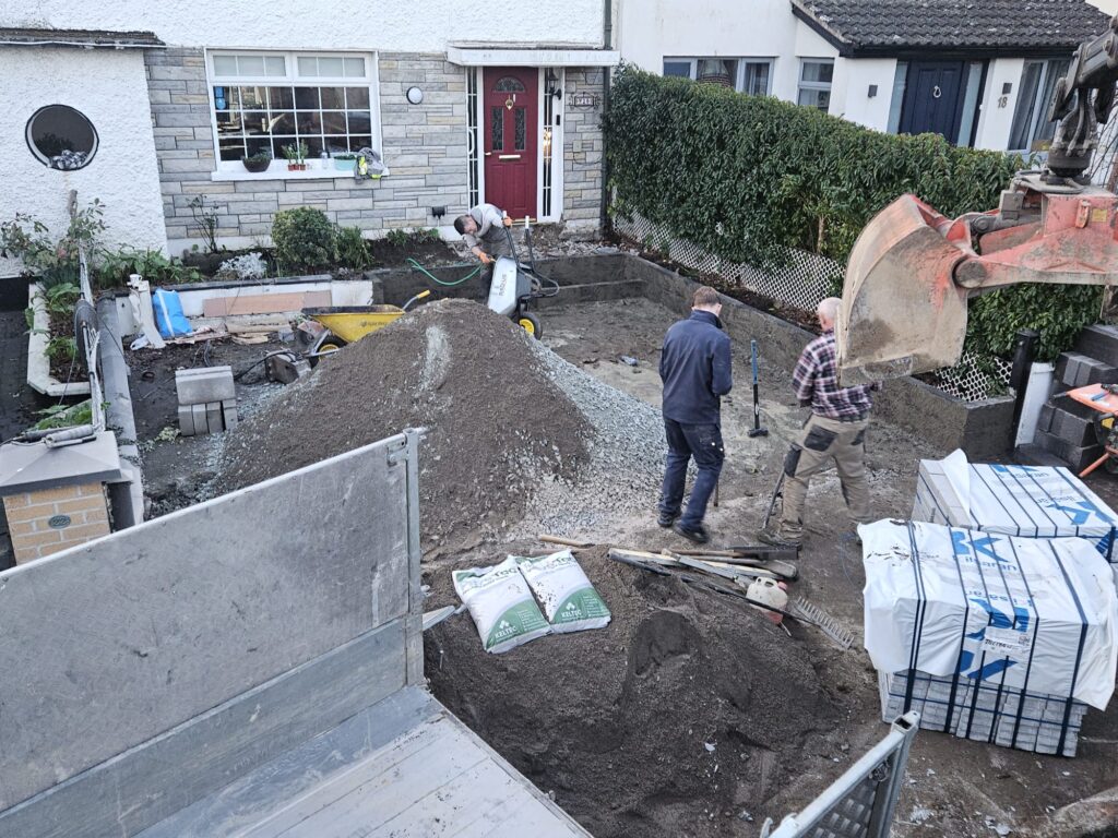 New Driveway installed in Raheny Village during construction