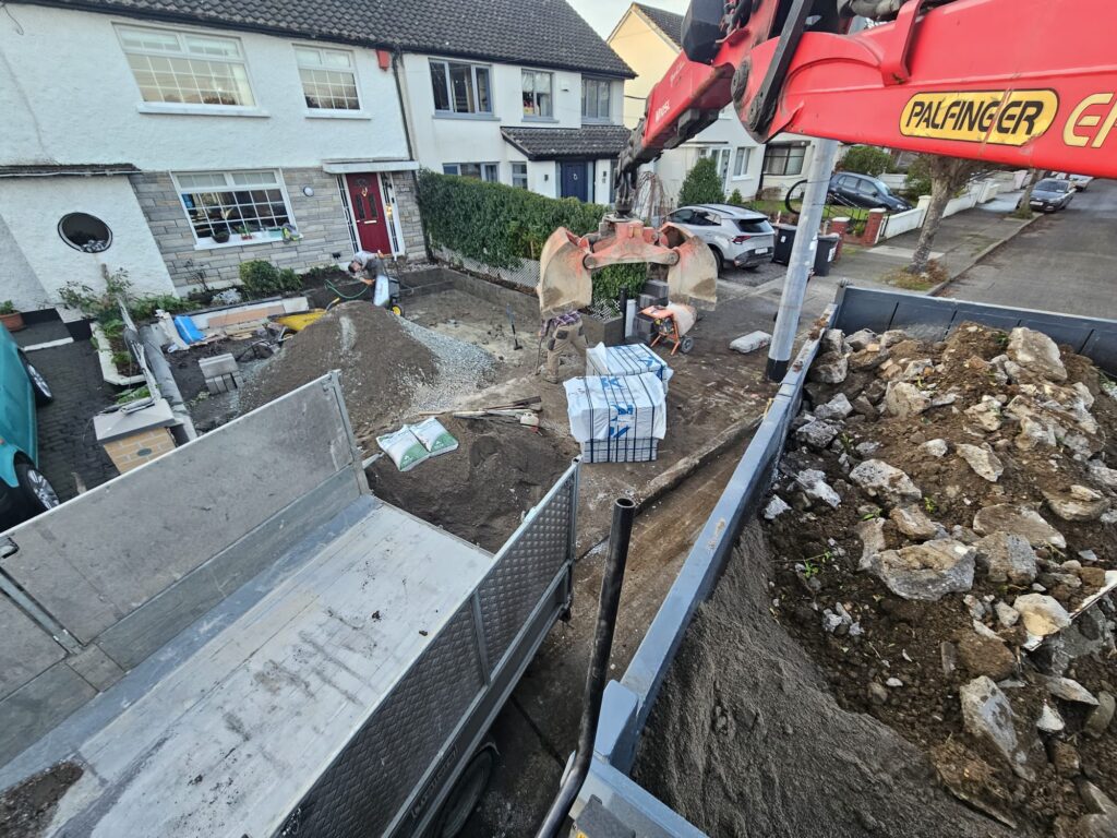 Preparing the site - Raheny Driveway Construction Company in North County Dublin