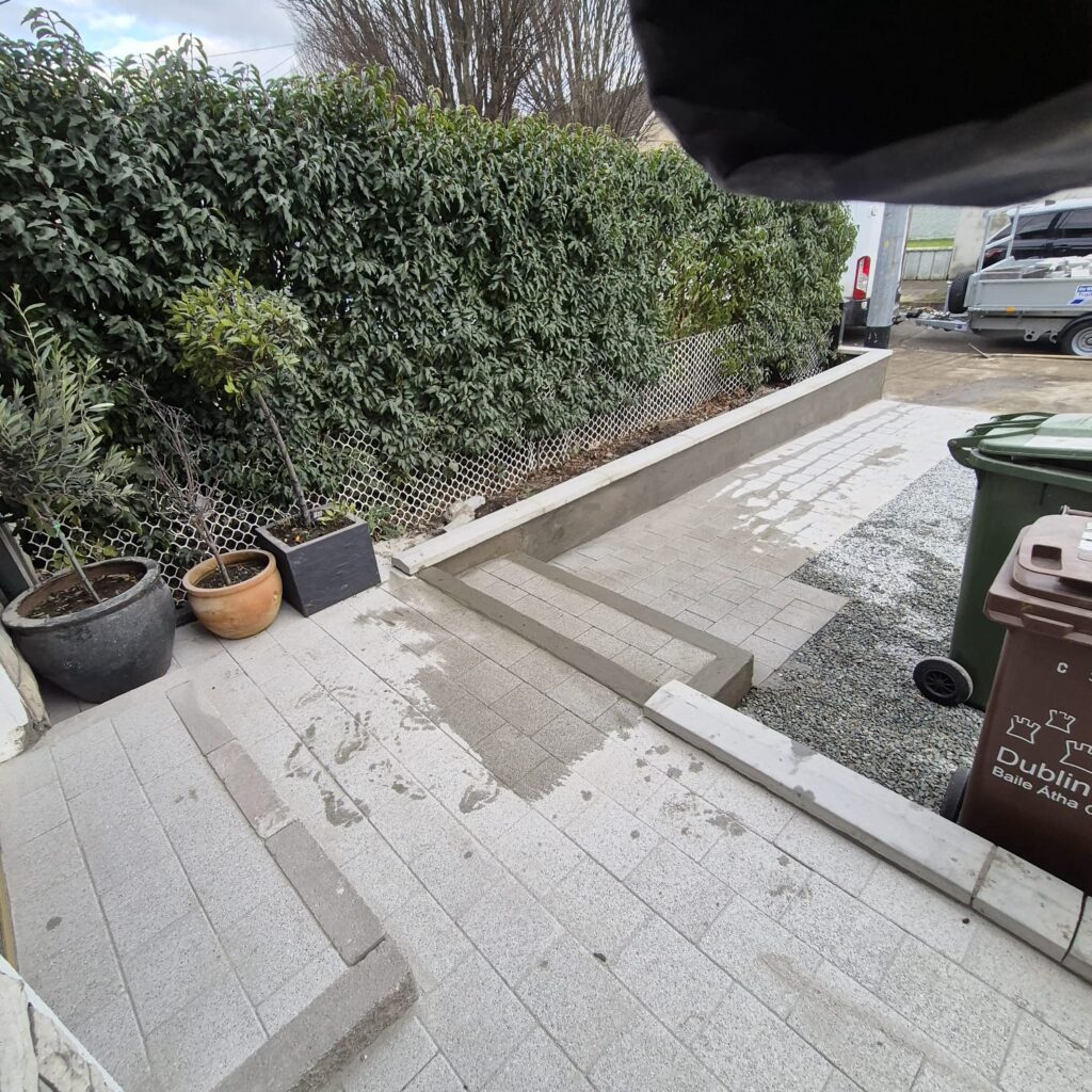 Raised paths completed - Raheny Driveway Construction Company in North County Dublin