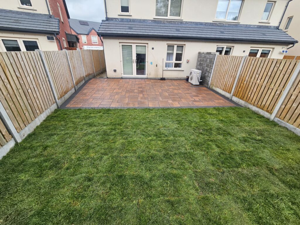 New Patio Installation in Kildare Town, County Kildare - Patio, New Lawn and Concrete Base