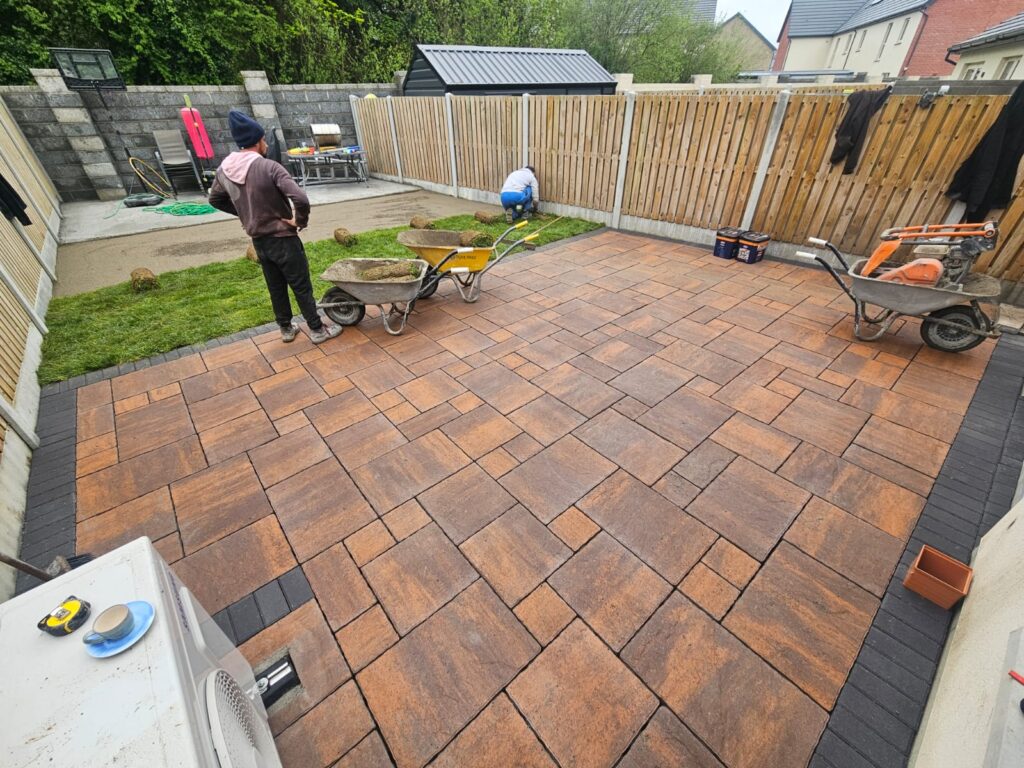 Patio, New Lawn and Concrete Base in Kildare Town