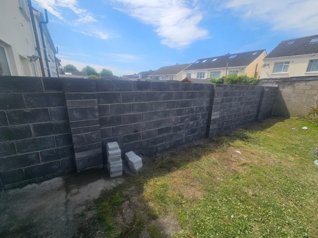 New retaining wall installed in Leixlip Co. Kildare